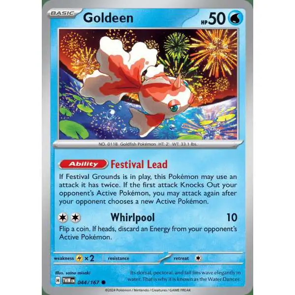 Pokemon Trading Card Game Scarlet & Violet Twilight Masquerade Common Goldeen #44