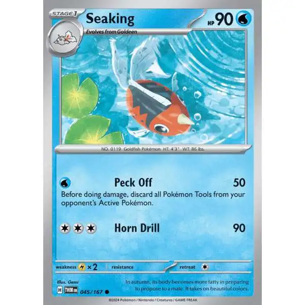 Pokemon Trading Card Game Twilight Masquerade Common Seaking #45