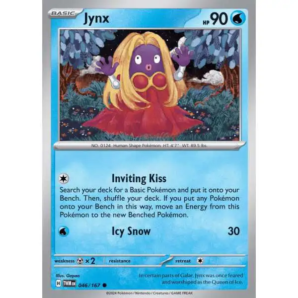 Pokemon Trading Card Game Scarlet & Violet Twilight Masquerade Common Jynx #46