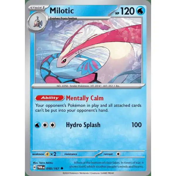 Pokemon Trading Card Game Scarlet & Violet Twilight Masquerade Uncommon Milotic #50