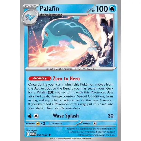 Pokemon Trading Card Game Twilight Masquerade Uncommon Palafin #60
