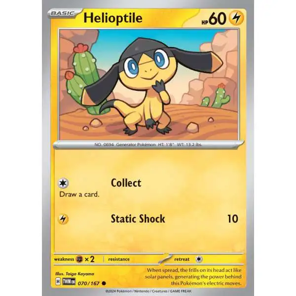 Pokemon Trading Card Game Twilight Masquerade Common Helioptile #70