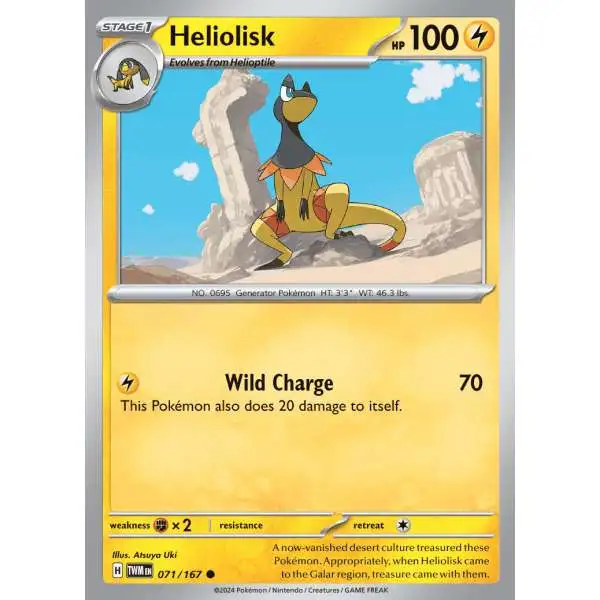 Pokemon Trading Card Game Twilight Masquerade Common Heliolisk #71