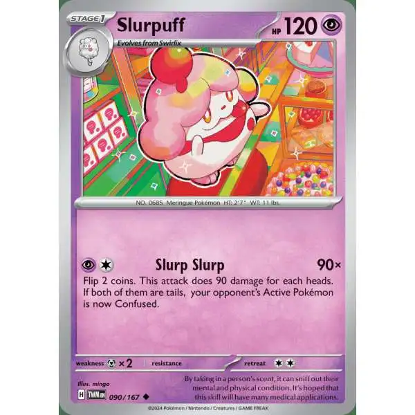 Pokemon Trading Card Game Scarlet & Violet Twilight Masquerade Uncommon Slurpuff #90