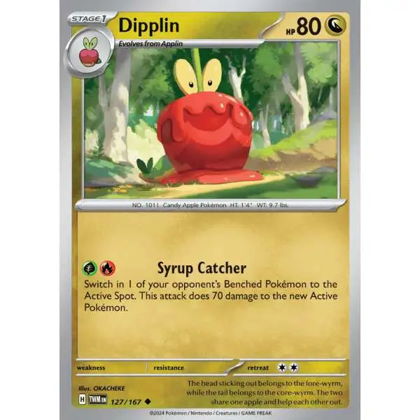 Pokemon Trading Card Game Scarlet & Violet Twilight Masquerade Uncommon Dipplin #127