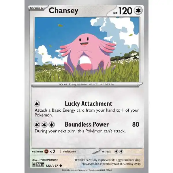Pokemon Trading Card Game Twilight Masquerade Common Chansey #133
