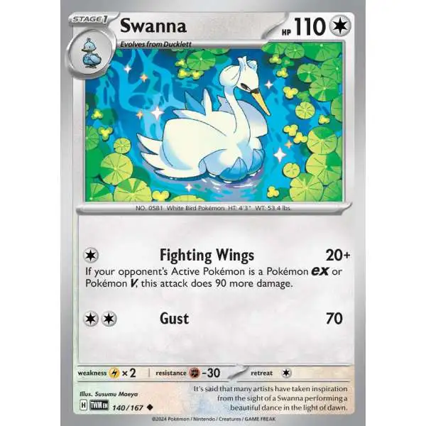 Pokemon Trading Card Game Twilight Masquerade Uncommon Swanna #140