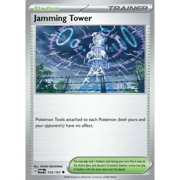 Pokemon Trading Card Game Scarlet & Violet Twilight Masquerade Uncommon Jamming Tower Stadium #153