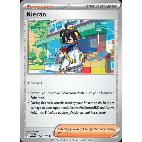 Pokemon Trading Card Game Scarlet & Violet Twilight Masquerade Uncommon Kieran #154