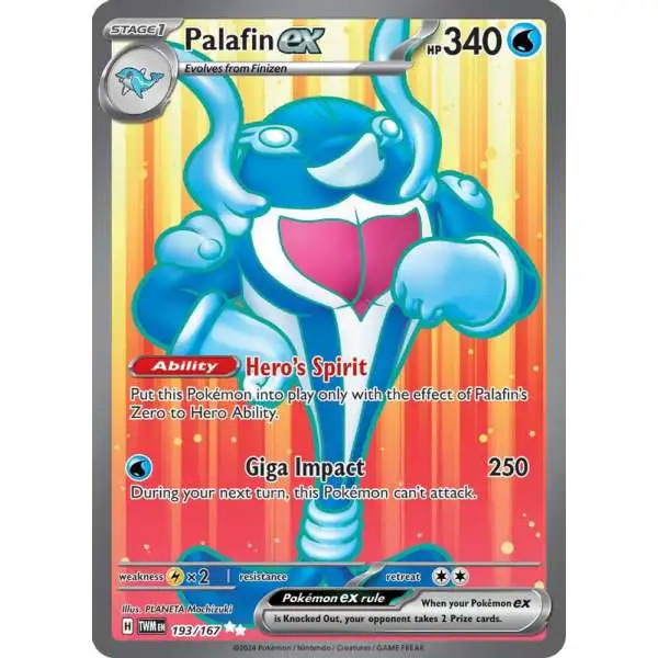 Pokemon Trading Card Game Scarlet & Violet Twilight Masquerade Ultra Rare Palafin ex #193