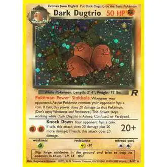 Pokemon Team Rocket Holo Rare Dark Dugtrio #6