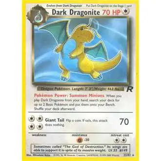 Pokemon Team Rocket Rare Dark Dragonite #22 [Lightly Played]