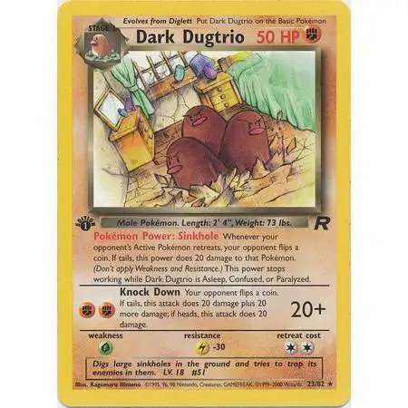 Pokemon Team Rocket Rare Dark Dugtrio #23 [1st Edition]