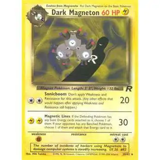 Pokemon Team Rocket Rare Dark Magneton #28 [Lightly Played]