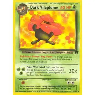 Pokemon Team Rocket Rare Dark Vileplume #30 [Moderately Played]