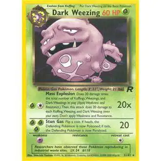 Pokemon Team Rocket Rare Dark Weezing #31