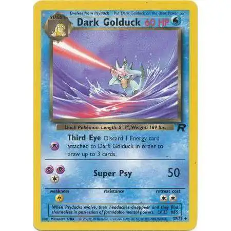 Pokemon Team Rocket Uncommon Dark Golduck #37 [Moderately Played]