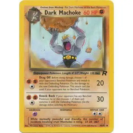 Pokemon Team Rocket Uncommon Dark Machoke #40
