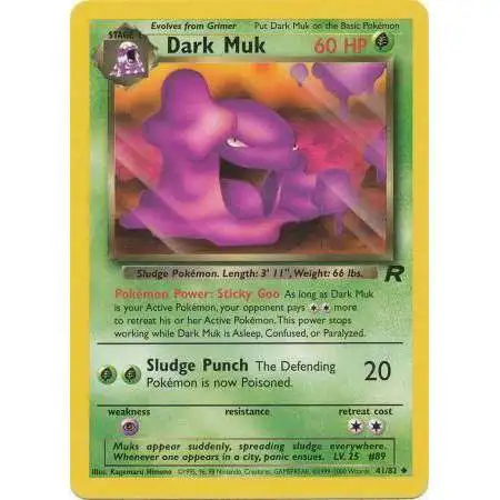 Pokemon Team Rocket Uncommon Dark Muk #41