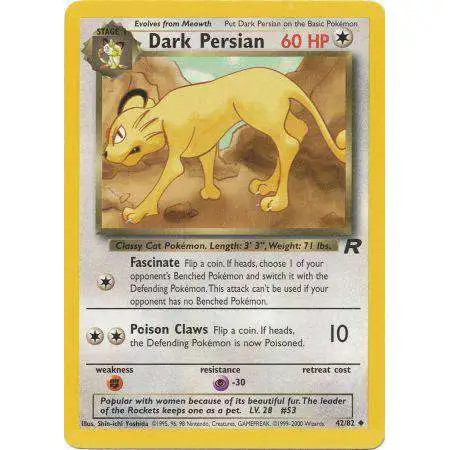 Pokemon Team Rocket Uncommon Dark Persian #42