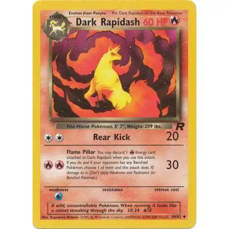 Pokemon Team Rocket Uncommon Dark Rapidash #44