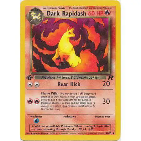 Pokemon Team Rocket Uncommon Dark Rapidash #44 [1st Edition]