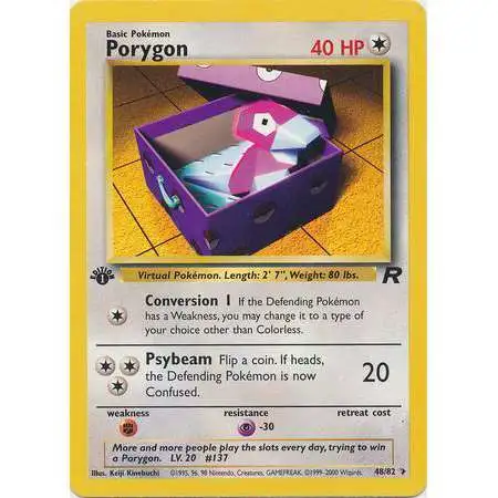 Pokemon Team Rocket Uncommon Porygon #48 [1st Edition]