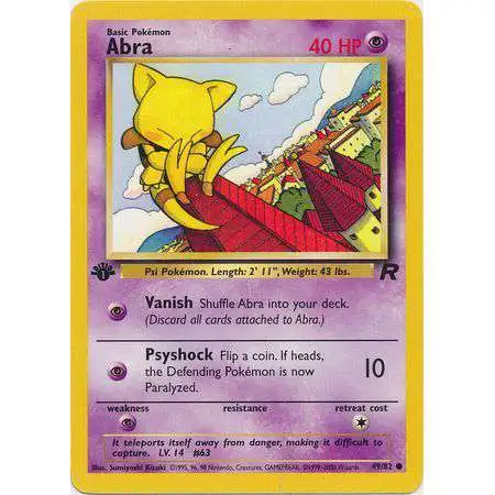 Pokemon Team Rocket Common Abra #49 [1st Edition]