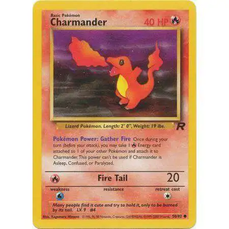Pokemon Team Rocket Common Charmander #50 [Lightly Played]