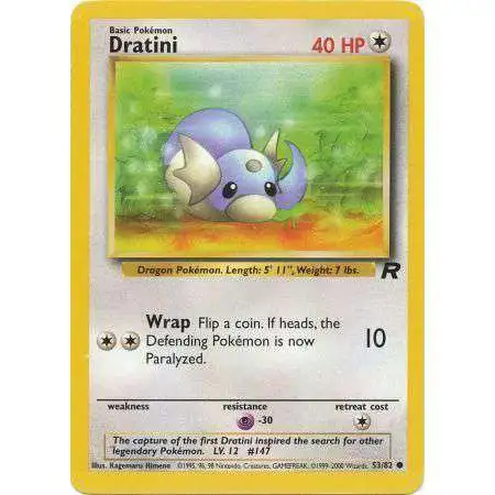 Pokemon Team Rocket Common Dratini #53 [Moderately Played]