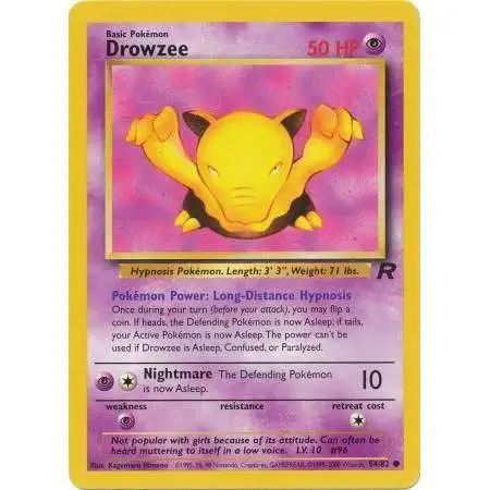 Pokemon Team Rocket Common Drowzee #54 [Moderately Played]