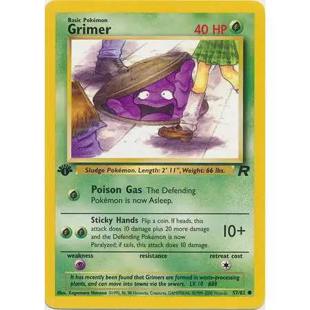 Pokemon Team Rocket Common Grimer #57 [1st Edition]