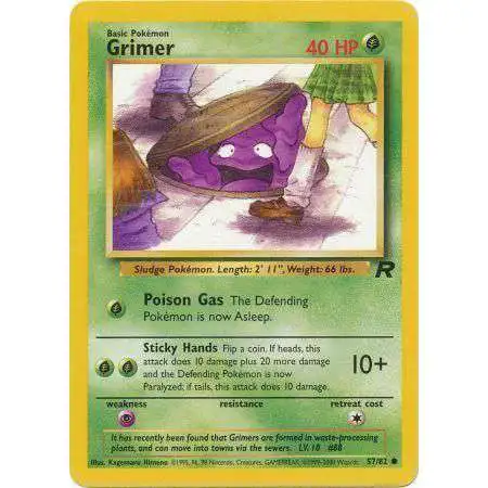 Pokemon Team Rocket Common Grimer #57 [Moderately Played]