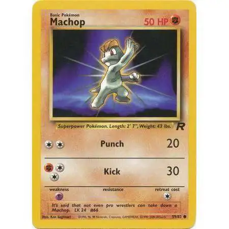 Pokemon Team Rocket Common Machop #59 [Lightly Played]