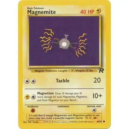 Pokemon Team Rocket Common Magnemite #60 [Moderately Played]