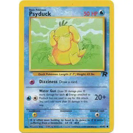 Pokemon Team Rocket Common Psyduck #65 [Lightly Played]