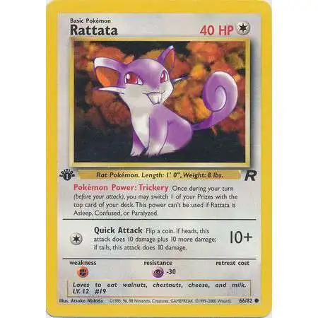 Pokemon Team Rocket Common Rattata #66 [1st Edition]