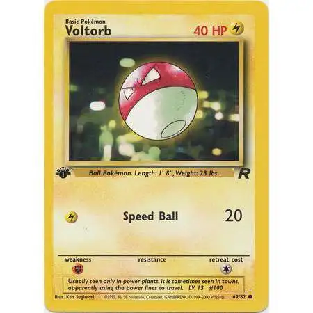 Pokemon Team Rocket Common Voltorb #69 [1st Edition]