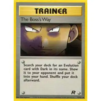 Pokemon Team Rocket Uncommon The Boss's Way #73