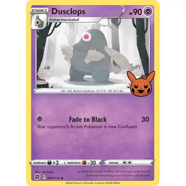 Pokemon Trading Card Game Trick or Trade 2022 Promo Dusclops #61