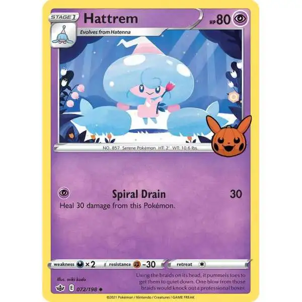 Pokemon Trading Card Game Trick or Trade 2022 Promo Hattrem #72
