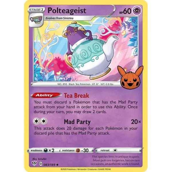Pokemon Trading Card Game Trick or Trade 2022 Promo Polteageist #83