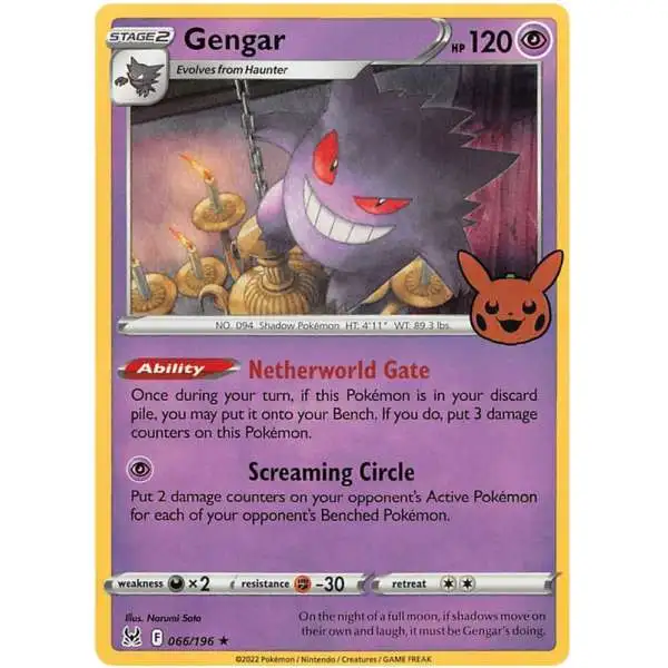 gengar pokemon card trick or trade TCG Colorless Pain Burst (10+) This attack does 40 more damage for each damage counter on your opponents Active Pokémon. 12+ Most valuable Pokemon Trick