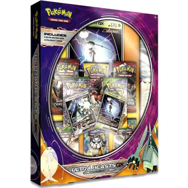 Pokemon Sun & Moon Ultra Beasts GX (Pheromosa & Celesteela) Premium Collection [8 Booster Packs, 2 Foil Promos, Oversize Promo, Playmat & Coin]