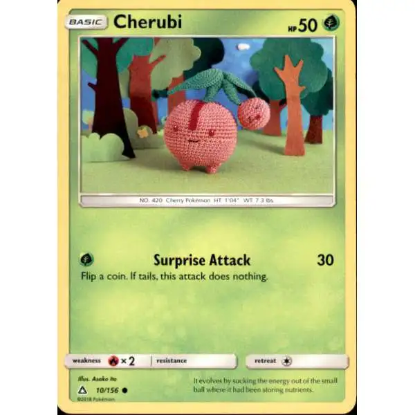 Pokemon Trading Card Game Sun & Moon Ultra Prism Common Cherubi #10