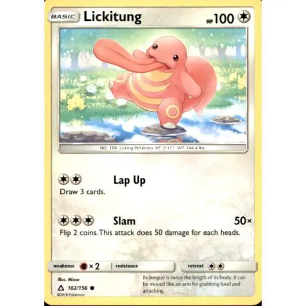 Pokemon Trading Card Game Sun & Moon Ultra Prism Common Lickitung #102