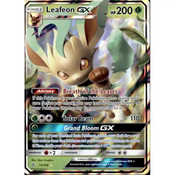 Pokemon Trading Card Game Sun & Moon Ultra Prism Ultra Rare Leafeon GX #13