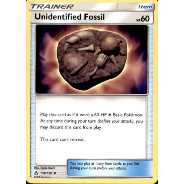 Pokemon Trading Card Game Sun & Moon Ultra Prism Uncommon Unidentified Fossil #134