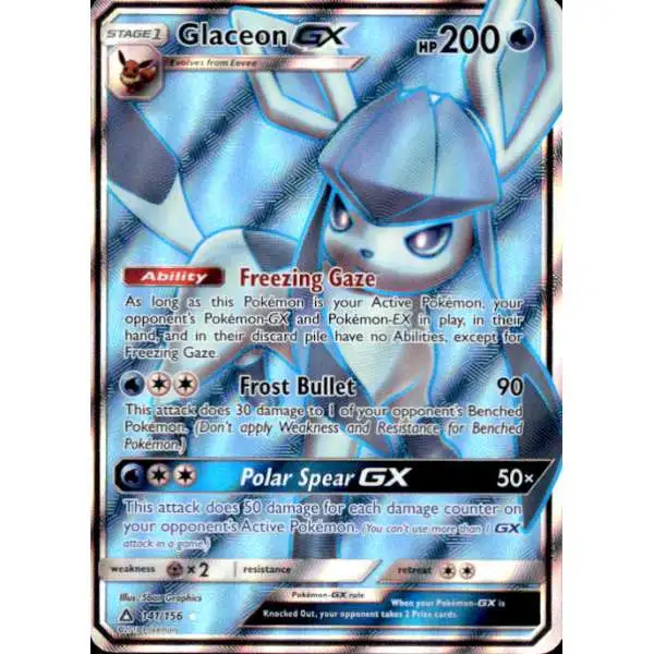 Pokemon Trading Card Game Sun & Moon Ultra Prism Ultra Rare Glaceon GX #141