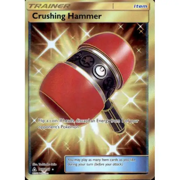 Pokemon Trading Card Game Sun & Moon Ultra Prism Secret Rare Crushing Hammer #166